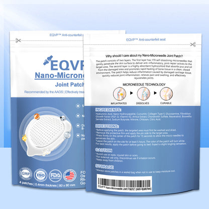 【EQVP® Official Store】 Nano-microneedle joint patch🗽 (Zero pain, 24/7 release | Fast pain relief | Restore joint vitality 99.98% | )