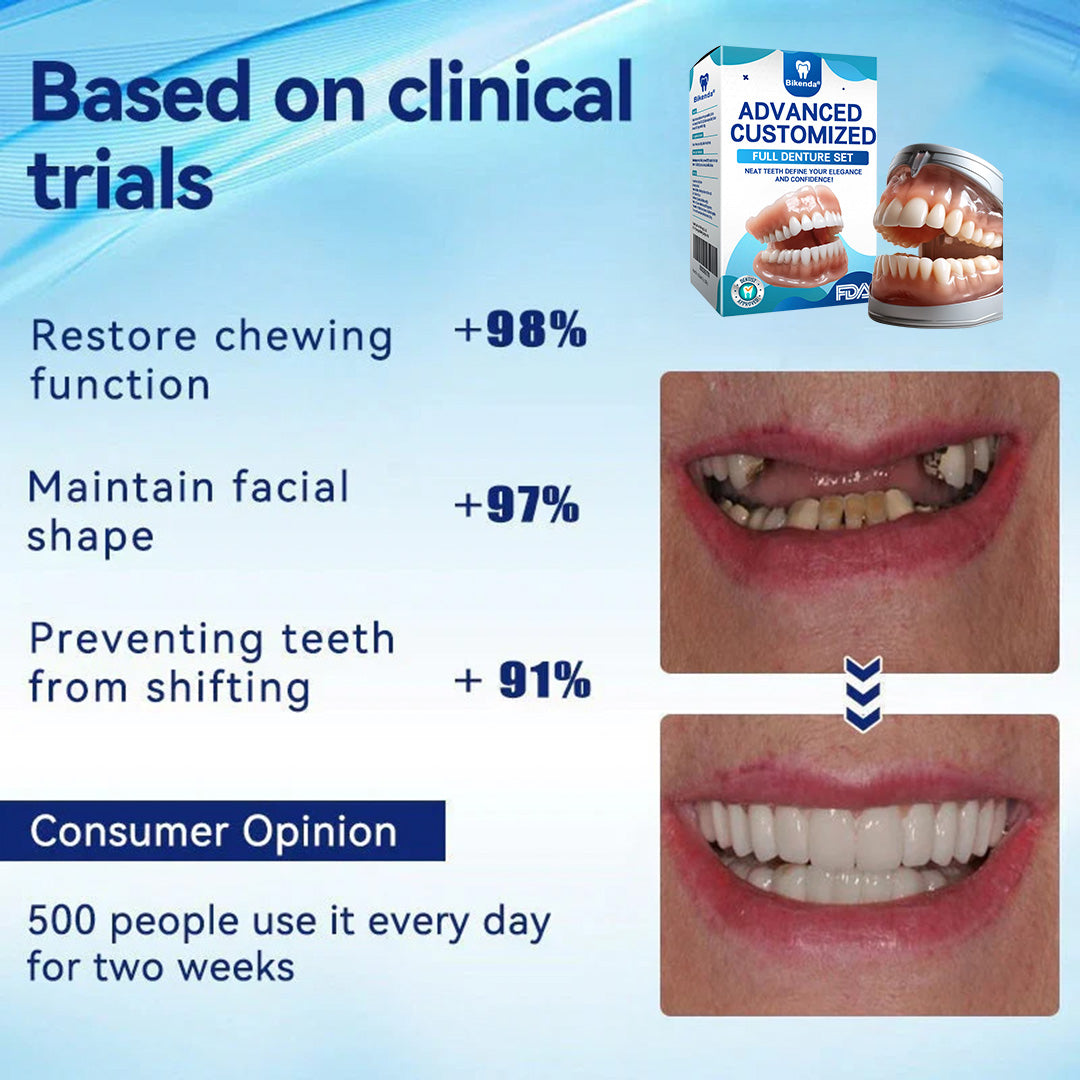 𝐁𝐢𝐤𝐞𝐧𝐝𝐚® --🦷Advanced Customized Full Denture Set 🗽🇺🇸 (⏰Limited time discount last 30 minutes⏰)